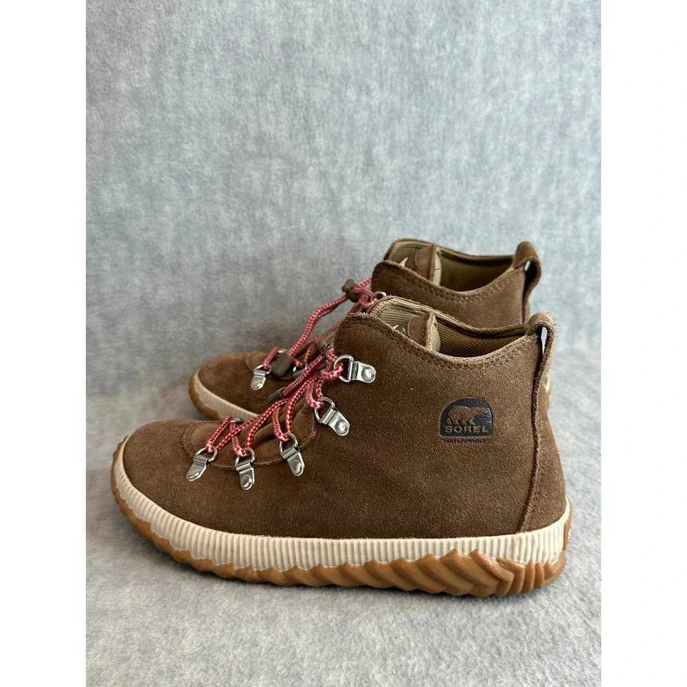 Sorel Out N About Plus Conquest Womens 5 Suede Boots Brown Red Women‎ 1877051